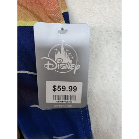 Disney Shirt Mens Large Mickey Minnie Hawaiian Sunset Beach Short Sleeve Button - Picture 3 of 13